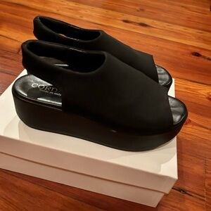 Cordova black wedge shoes
